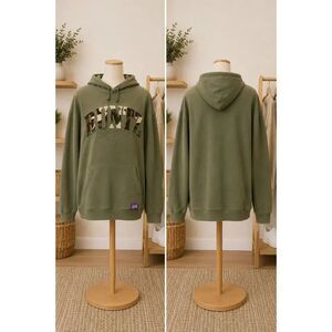Runtz Worldwide Camo Chenille Olive Hoodie XL Streetwear Sweatshirt